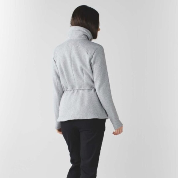 Lululemon &go Take-Off Fleece Heathered Medium Grey missing drawstring - Picture 2 of 16